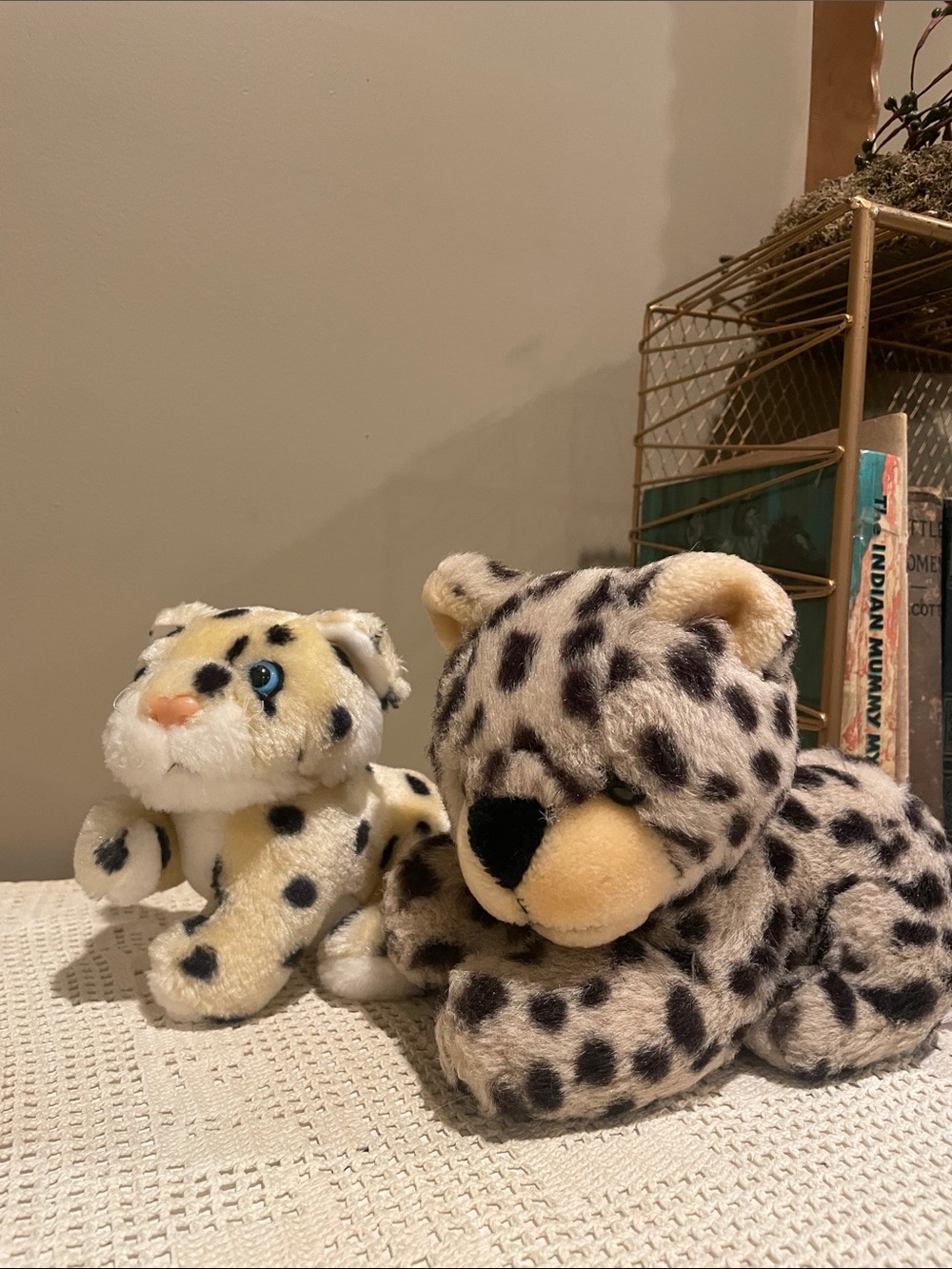 Cheetah cub Plush set of 2 super cute and cuddly